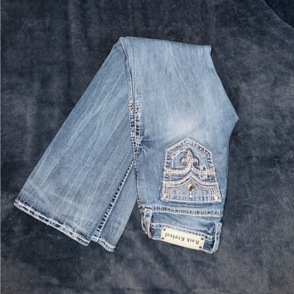 Rock Revival Women’s Arda Easy Boot Cut Jeans with Embroidered Pocket